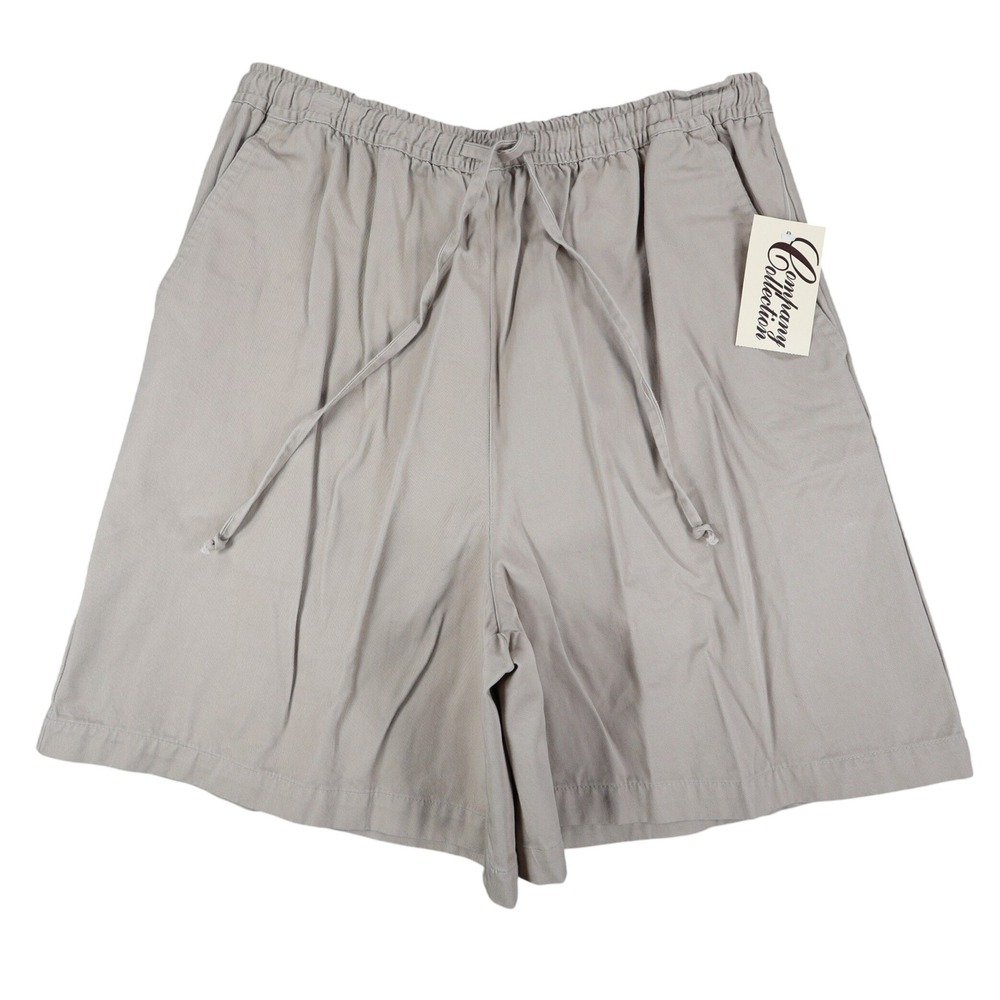 Company Collection Shorts Womens 12 Vintage 90s Khaki Cotton Twill Elastic Waist